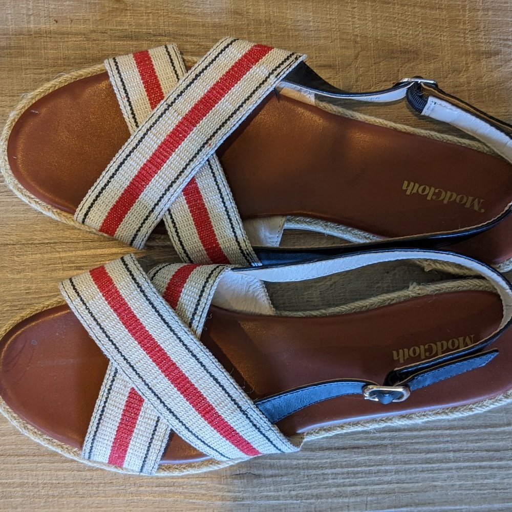 EUC Modcloth Charm Crossing Slingback Sandals
